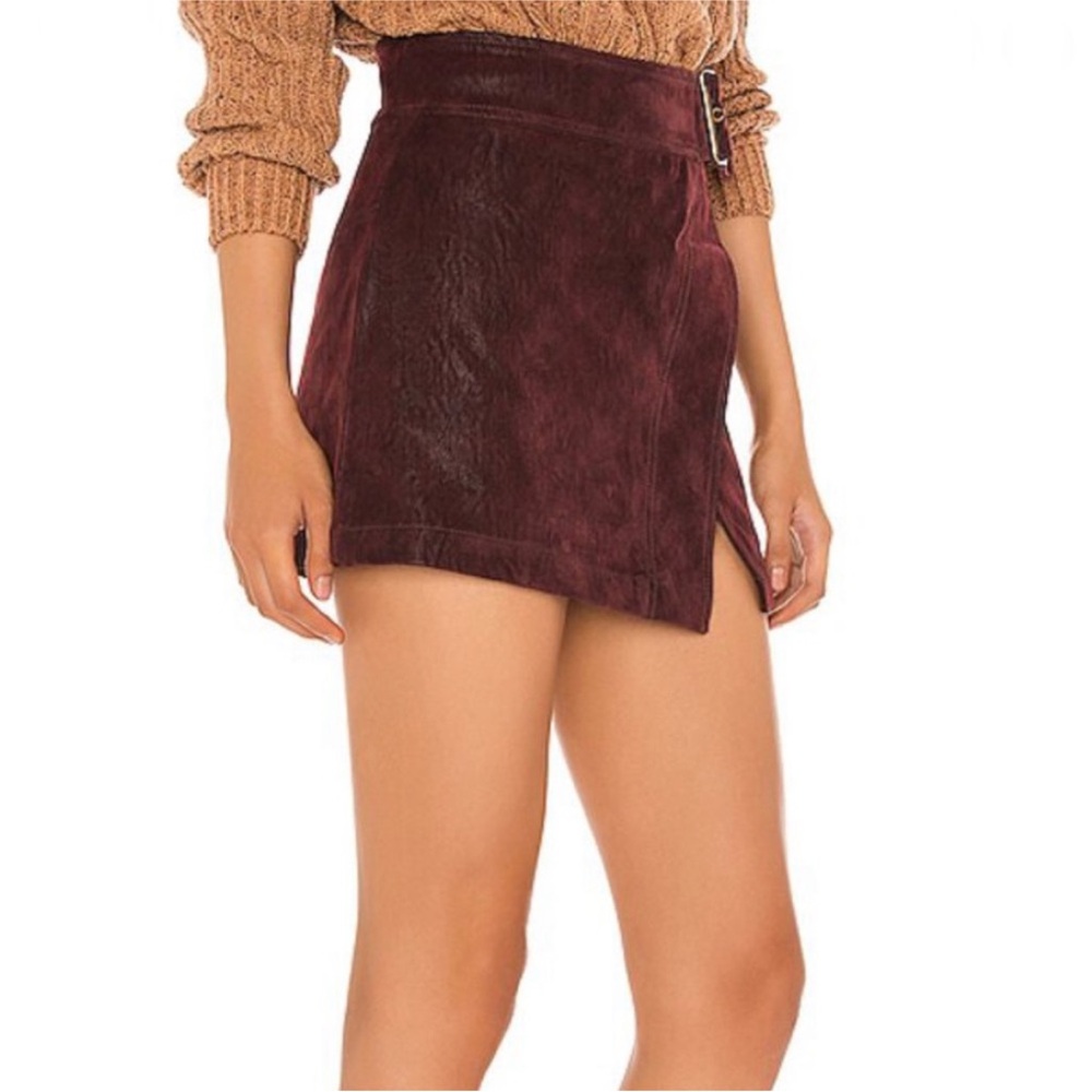 Free People Ari Wrap Faux Leather Skirt - Picture 2 of 3